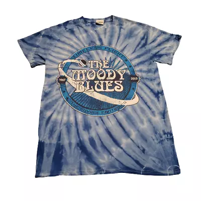 Gildan The Moody Blues T-Shirt Men's Small S Blue Jazz Band 2013 Tie Dye Music  • $25.41