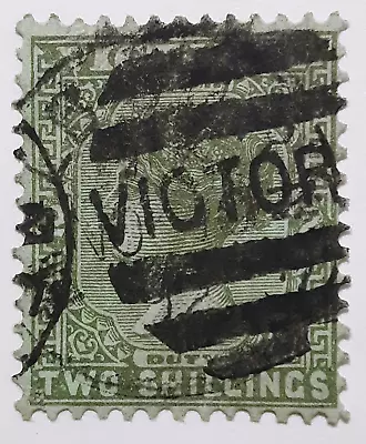 Victoria Australia Stamp 1884-86 2/- Queen Victoria Scott # 154 Used • $0.99