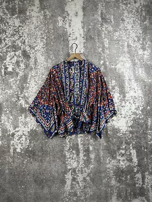 Mes Demoiselles Gitane Kimono Blouse 3/S Womens Gypsy Print Cardigan  • $53.99