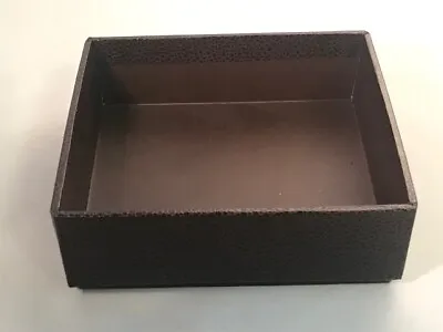 Martha Stewart Shagreen Small Box 5” X 4.5”  Home Office Stack+fit - Brown • $12.98