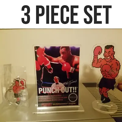 Mike Tysons Punch Out Acrylic Set / Box Art Standee + Tyson Standee + Key Chain  • $12