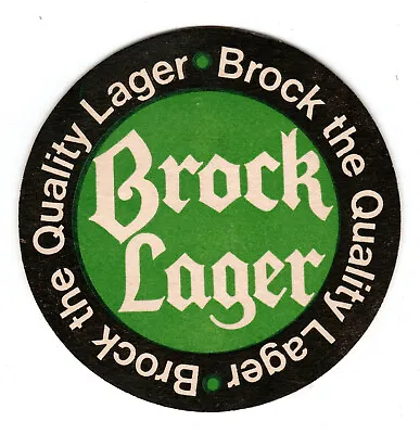 Hall & Woodhouse Brock Lager / Badger Traditional Vintage Beer Mat • £2.75