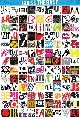 2012 Game  Guess The Band Logo     Maxi 61cm X 91.5cm Sealed • £7.90