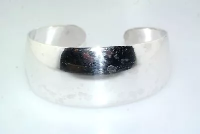 Vtg 1  Wide Sterling Silver Cuff Bracelet • $55