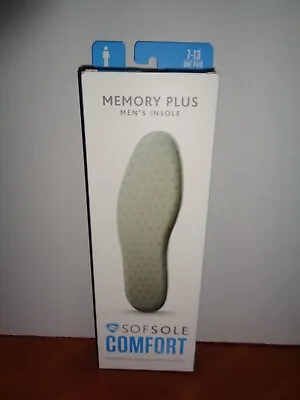 Sof Sole Memory Plus Full Length Premium Memory Foam Shoe Insoles Size Mens 7-13 • $24.95