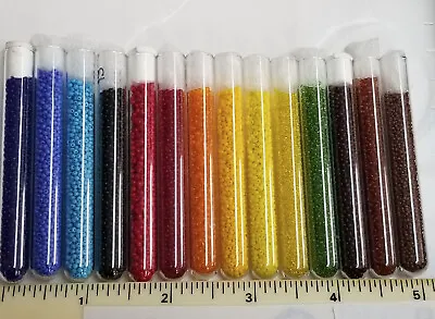 Sz 13 To 16 Vintage Seed Beads Lot 14 Assortment Of ColorsLot Beads • $18.88