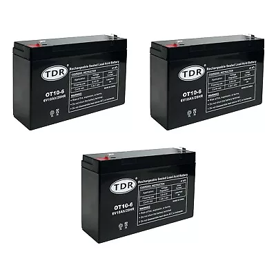 3 X 6V 10AH SLA Battery UPS Solar Power Scooter Ride-on Toy  7ah 4.5ah 4ah • $89.95