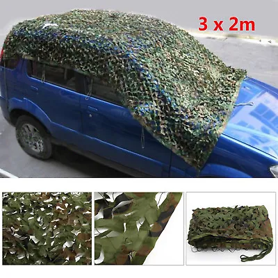 Camo Net Camouflage Netting Hunting Shooting Hide Army Woodland Truck Shelter UK • £10.79