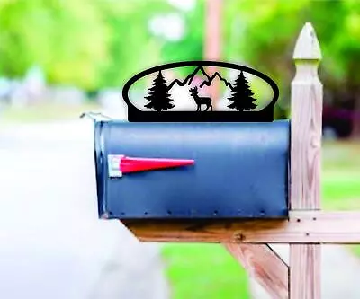 Deer Themed Steel Mailbox Topper • $39.99