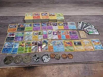 $27.99 • Buy Pokemon Card Lot Over 500 Holo Reverse Coins Gold Plated Coin