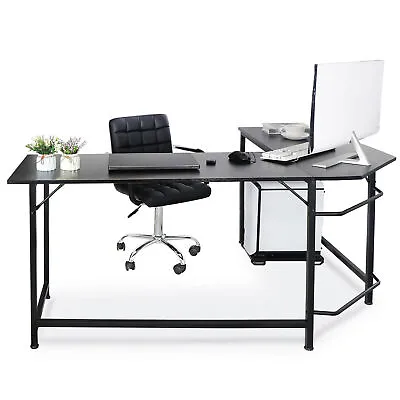 66  L-Shaped Computer Gaming PC Laptop Table Desk Corner For Office Home • $66.99