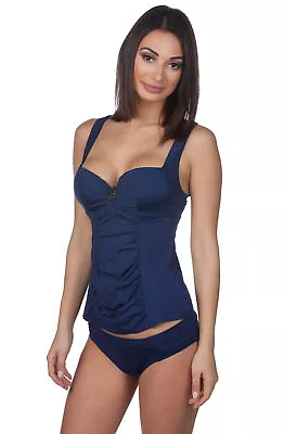 Panache Annalise Underwire Ruched Tankini Swim Top Swimwear SW0841 • $19.99