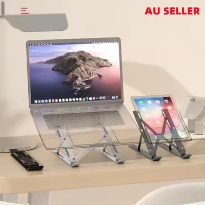 Laptop Stand Holder Aluminum Foldable Adjustable For Laptops Tablet IPad MacBook • $21.99