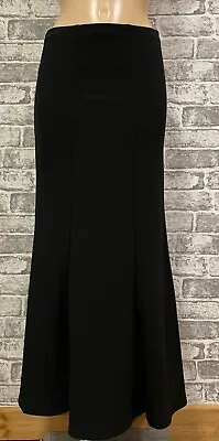Black Ladies Godet Marmaid Fishtail Maxi Skirt Size 10-30 • £8