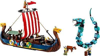 £93.47 • Buy NEW LEGO Creator 3 In 1 Viking Ship And The Midgard Serpent 31132 - NO Box
