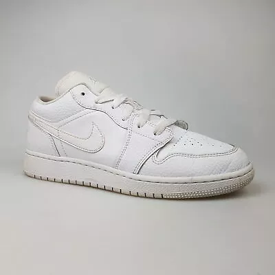 Boy's NIKE 'Air Jordan 1 Low GS' Sz 6Y Runners White Youth | 3+ Extra 10% Off • $41.99