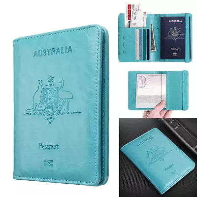 $9.99 • Buy RFID Blocking Passport Travel Wallet Holder Cards Cover Case Leather Men Women