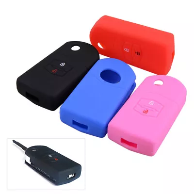 Silicone 2 Button Remote Key Cover Case Fob Fit For Mazda 2 3 5 6 CX7 RX8 MX5 • $7.27