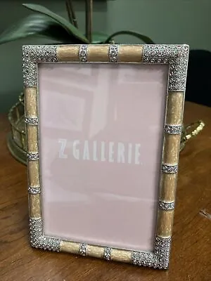 Z Gallerie Enamel & Juliette Pink Rhinestone Photo Picture Frame 4”x6” • $9.99