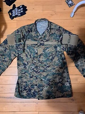 Modified USMC Marsoc Raiders SOF Unit Marpat Camo Shirt Med-R NWT • $44.99