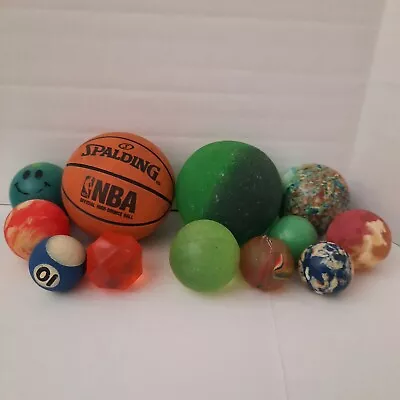 Spalding NBA Official High-Bounce Mini Basketball Plus 11 Random Bounce Balls. • $3