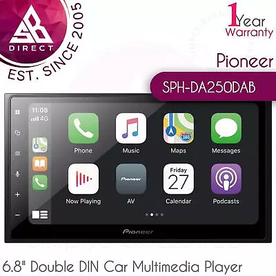 Pioneer SPH-DA250DAB 6.8  Double DIN Car Touchscreen Multimedia Player│DAB+│Flac • $1086.73