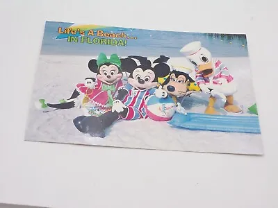 Walt Disney Life's A Beach With Mickey And The Gang Florida Mouse Postcard • $2.99