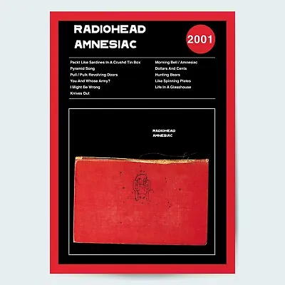 Radiohead Amnesiac Fine Art Album Music Poster • £19.99