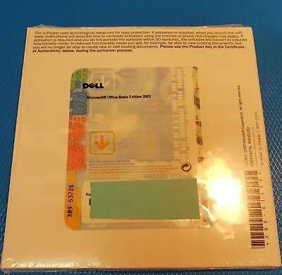 Microsoft Office Basic Edition 2003 Software With Product Key NEW SEALED • $18