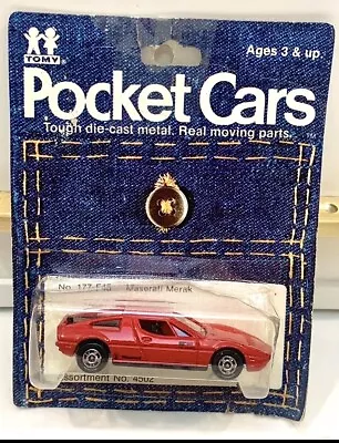 Tomy Pocket Cars Maserati Merak New In Package 1974 New Old Stock 177-F45 Japan • $65.17