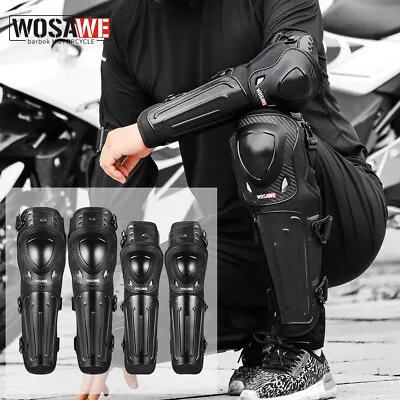 WOSAWE Motorcycle Knee Elbow Pads Dirt Bike Bmx Motocross Guards Protective Gear • $39.72