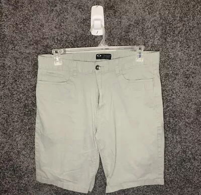 Oakley Shorts Mens 36 Gray Chino Flat Front Casual • $16.74