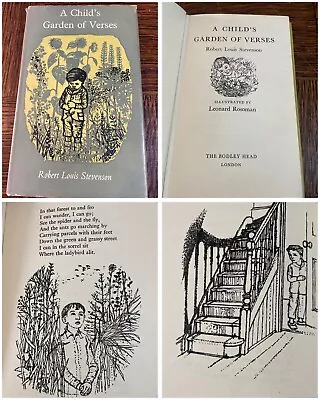 A Child's Garden Of Verses - Robert Louis Stevenson - 1960 Illustrated - Rosoman • £9.60