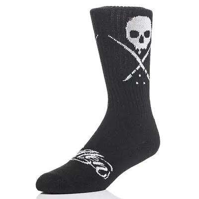 Sullen Men's Standard Issue Socks Black Hip Hop Skull Clothing Apparel Footwear • $15.74