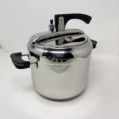 Aeternum Inox 18/10 5.25 Quart Pressure Cooker Stainless Steel Italy NO MANUAL • $79.99