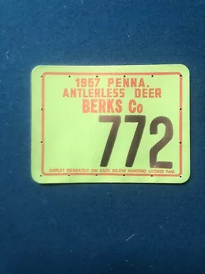 1957 Berks County PA Antlerless Deer Hunting License • $20