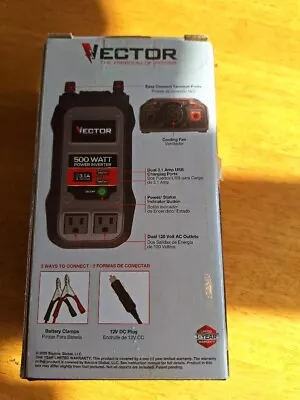 VECTOR 500 Watt Power Inverter Dual Power Inverter Two USB Charging Ports • $33.50