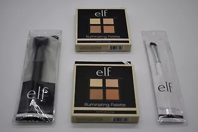 $16.19 • Buy 2 ELF Illuminating Palette Full Size E.L.F. & Eyeshadow & Highlighting Brushes