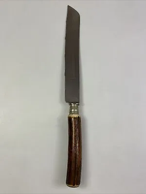 Vintage JA HENCKELS Zwillingswerk Butcher Knife Wooden Handle • $4.99