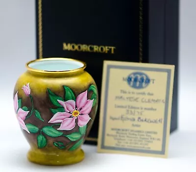 Moorcroft Enamels Maltese Clematis Ltd Edition 33/75 By Fiona Bakewell • $270.37