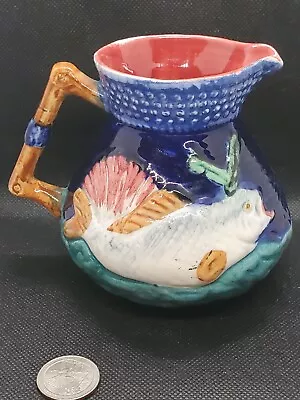 Shorter And Sons Majolica Staffordshire England 4  Fish Pitcher • $39.99