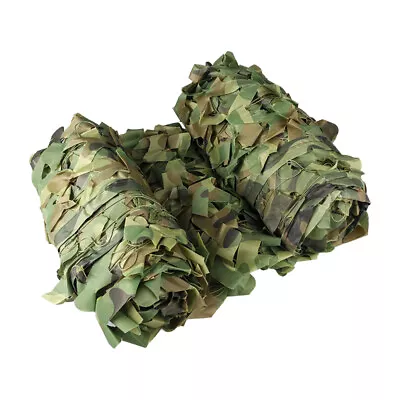 4-10M Heavy Duty Army Camouflage Net Camo Netting Cover Outdoor Woodland Hiding • £18.89