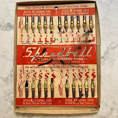 21 Vintage Hunt’s Speedball Tips Calligraphy Set Lettering Drawing Writing • $30