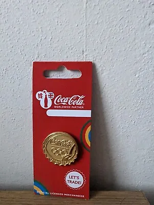 £3 • Buy Official Coca Cola London 2012 Olympic Gold Medal Bottle Cap Pin Badge Brand New