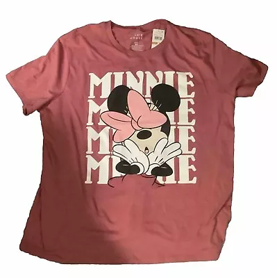 Disney Minnie Mouse Womens Pink/rose Short Sleeve Crew Neck T-Shirt Size 3X • $9.95