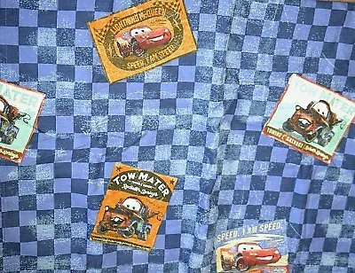 Disney Cars Lightning McQueen Tow Mater Twin Flat Sheet Great For Crafting Craft • $14.99