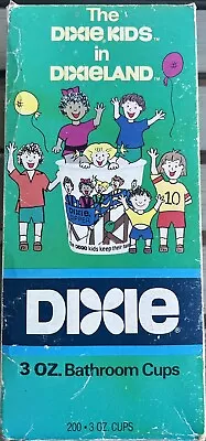 Dixie Cups 200 Count 3 Oz. Rare Dixie Kids In Dixieland Design Bathroom Cups • $32.99