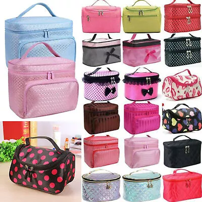 Portative Makeup Bag Vanity Case Travel Cosmetic Organiser Large Beauty Storage☆ • £7.15