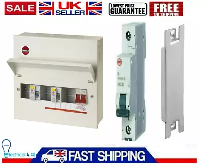 £105.19 • Buy Wylex 7 Way Flexible High Integrity Metal Amendment 3 Cased Consumer Unit MCB UK