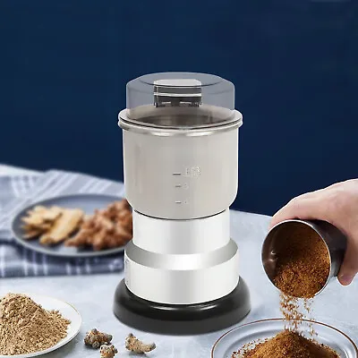 300W 220V Electric Coffee Grinder Grinding Machine Nut Bean Spice Blender +Spoon • £33.93